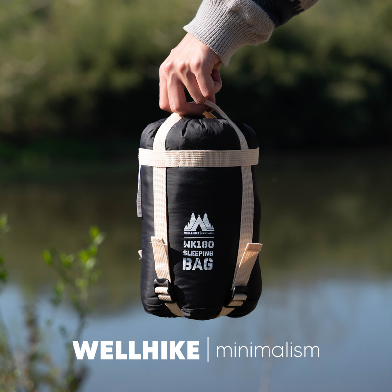 Wellhike Mini lagana vreća za spavanje, omotnica-stil, punilo: imitacija svile-pamuka, podstava: poliester, tkanina: poliester, težina: 230 g