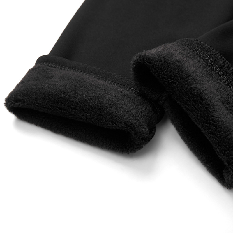 Colanți tricotati, căptușiți cu fleece, călduroși, talie elastică, lungime integrală, croi slim