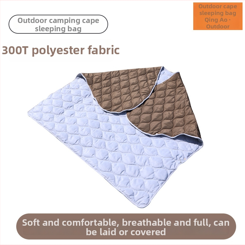 Outdoor spací vak s nositeľným plášťom, hrubý, vetroodolný, proti chladu, Qingao