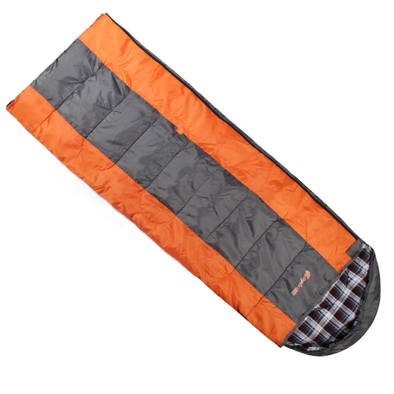 Spavaća vreća za kampiranje s punilom od pamuka, polar fleece 240T podstava, tkanina 210 check nylon, dizajn omotnice, težina 2300 g
