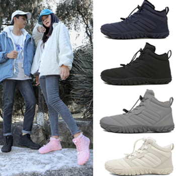 Петопръстни зимни обувки за навън, водоустойчиви, антихлъзгаща подметка, топли, горна част от памук, подметка от гума, усилена подплата