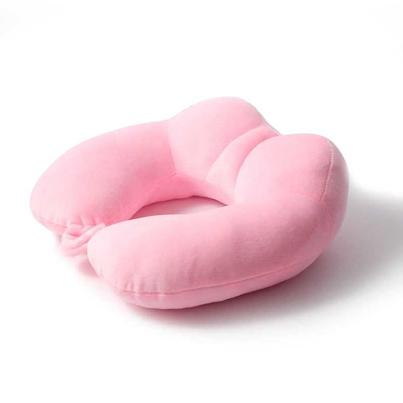 Baimei Pernă de călătorie în formă U pentru adulți – umplutură poliuretan, nucleu Crystal Velvet, husă 100% flanel, stil modern minimalist