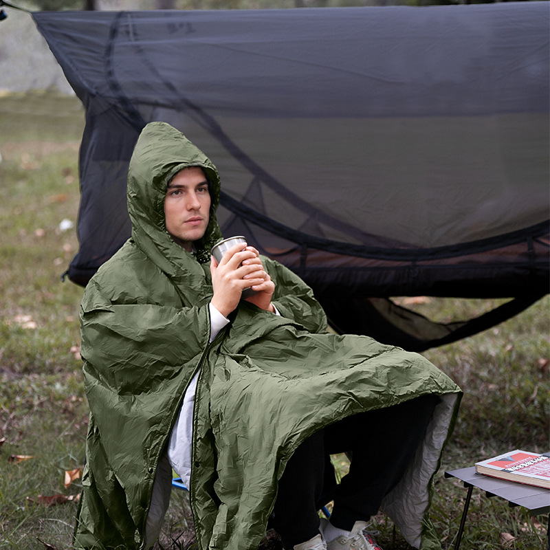 Traveler višenamjenski spavaći kaput-pončo – vodootporan, otporan na vjetar, najlon tkanina