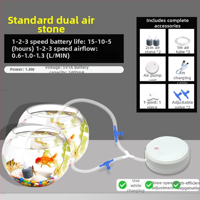 Аквариумна кислородна помпа с кварцов материал — филтър, оборудване за аквариум