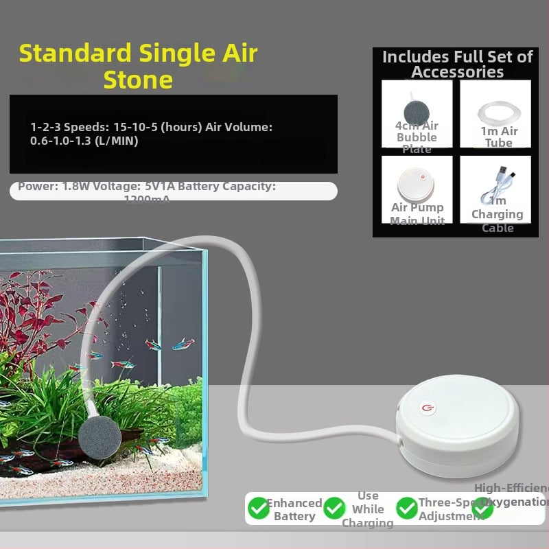 Аквариумна кислородна помпа с кварцов материал — филтър, оборудване за аквариум