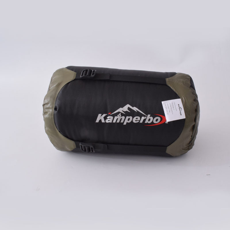 Camperbox spavaća vreća za kampiranje u mumijskom stilu, 1000 g sive patke dole, najlonska vanjska tkanina, poliester podstava, težina 2,3 kg