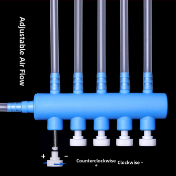 Аквариумни аксесоари за кислородна помпа: разпределител за въздушна тръба с вентил и регулируем превключвател, тегло 50 g