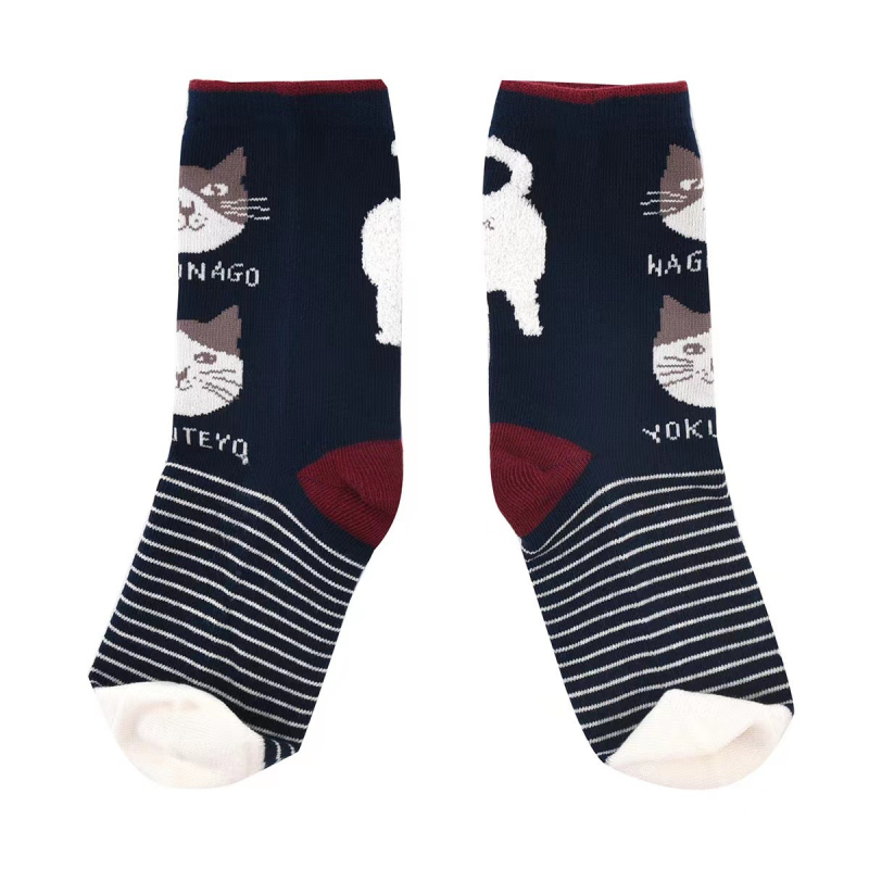 Bavlnené ponožky strednej dĺžky s motívom anime, odvádzajú pot, unisex, vek 18–40