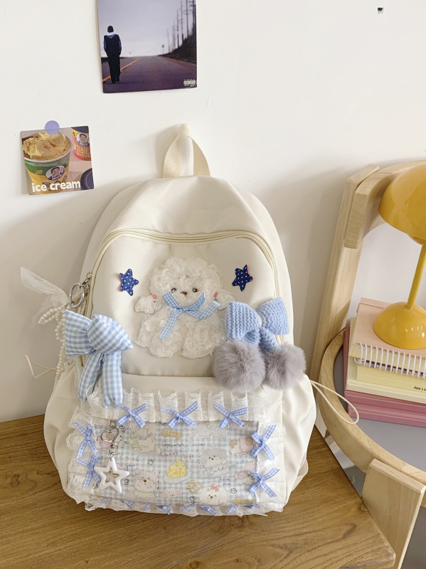 Školska torba od Oxford tkanine, izuzetno lagana, s proširivom kapacitetom, zakrivljeni naramenici, mladenački kampus stil, uzorak životinja, podstava od poliestera, unisex, za srednju školu.