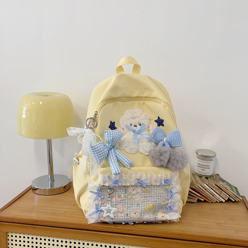Školska torba od Oxford tkanine, izuzetno lagana, s proširivom kapacitetom, zakrivljeni naramenici, mladenački kampus stil, uzorak životinja, podstava od poliestera, unisex, za srednju školu.