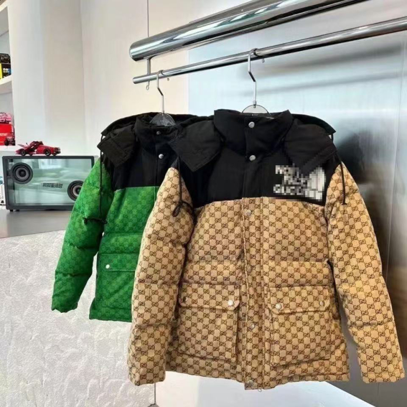 Muška zimska jakna s kapuljom, pamuk punjenje, jacquard tkanina, 3D patch džepovi, zatvarač
