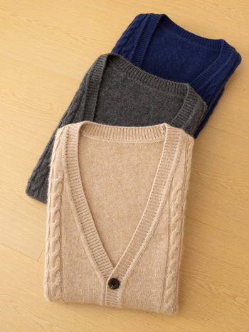 Muški debeli kašmirski prsluk s V-izrezom, uvijen cvjetni uzorak, bez rukava, pleteni