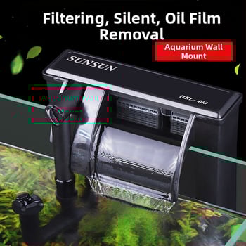 Стенно монтиран филтър с водопад, тройно в едно за външен аквариум – пластмасова конструкция (пластмасова; външен; три в едно; водопад)