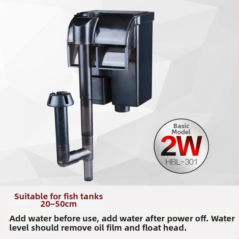 Стенно монтиран филтър с водопад, тройно в едно за външен аквариум – пластмасова конструкция (пластмасова; външен; три в едно; водопад)