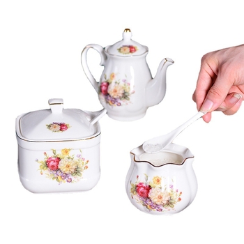 Σετ κεραμικών βάζων καρυκεύματος με χρυσή δαντέλα, κατάλληλα για στερεές καρυκεύσεις, δυνατότητα εκτύπωσης λογοτύπου, προσαρμογή, ποιότητα πρώτης τάξης