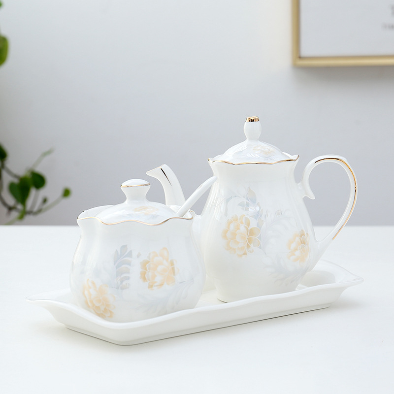 Σετ κεραμικών βάζων καρυκεύματος με χρυσή δαντέλα, κατάλληλα για στερεές καρυκεύσεις, δυνατότητα εκτύπωσης λογοτύπου, προσαρμογή, ποιότητα πρώτης τάξης