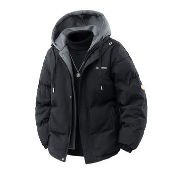 Pamut töltésű kapucnis kabát, laza szabás, lenvászon bélés, vízálló és lélegző