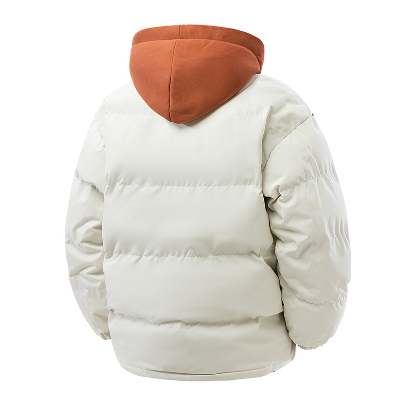 Pamut töltésű kapucnis kabát, laza szabás, lenvászon bélés, vízálló és lélegző