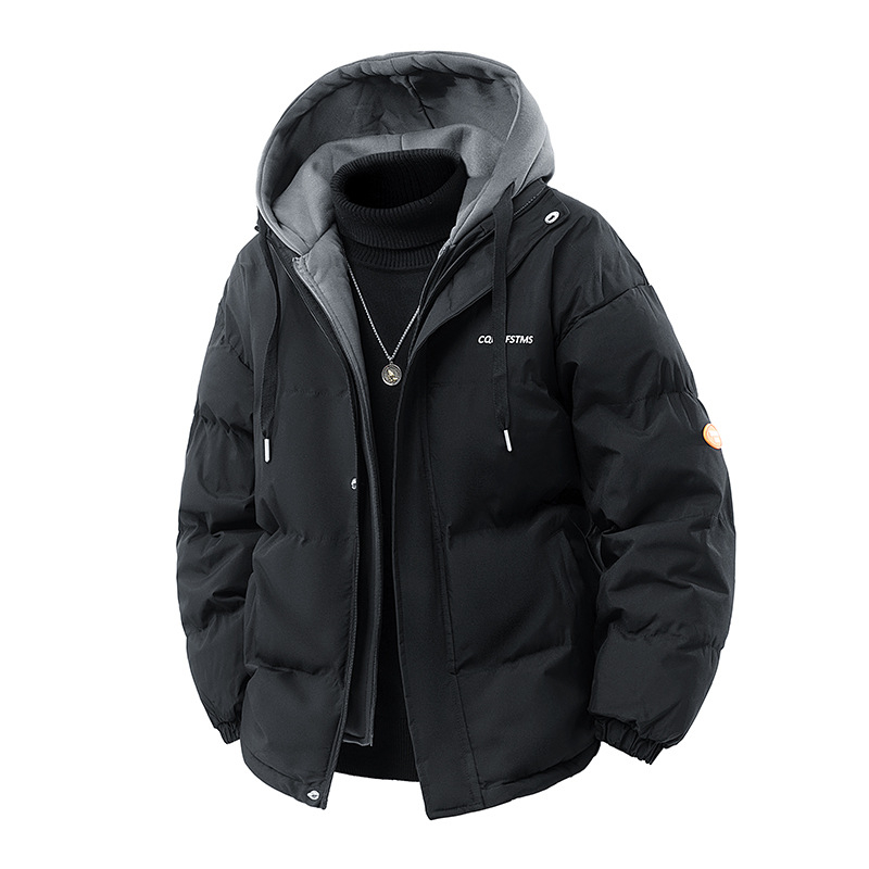 Pamut töltésű kapucnis kabát, laza szabás, lenvászon bélés, vízálló és lélegző