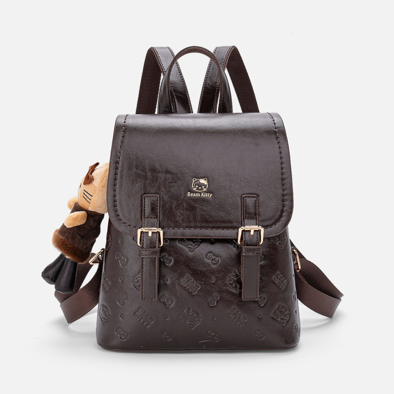 Ifjúsági campus stílusú válltáska – PU anyag, fedéllel záródó kialakítás, lopás elleni védelem, poliészter bélés, telefontartó zseb