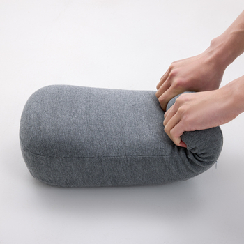 Портативна туристическа възглавничка за шия за къмпинг и офис (паметна пяна, памучно-вискозна тъкан, полиуретанов пълнеж, овална форма, двойно използване – мек/твърд)