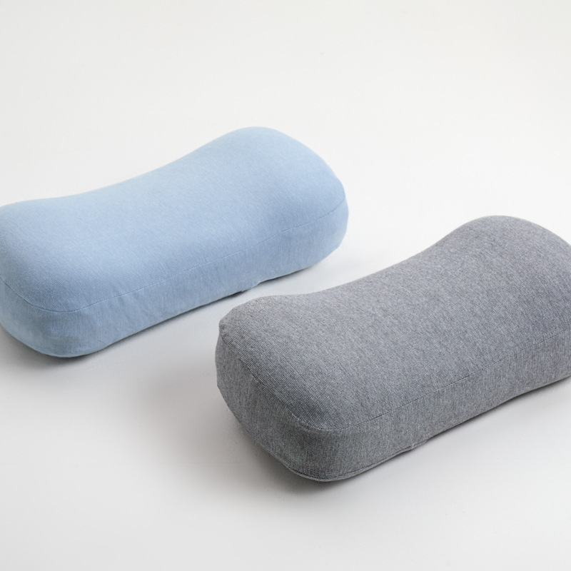 Портативна туристическа възглавничка за шия за къмпинг и офис (паметна пяна, памучно-вискозна тъкан, полиуретанов пълнеж, овална форма, двойно използване – мек/твърд)