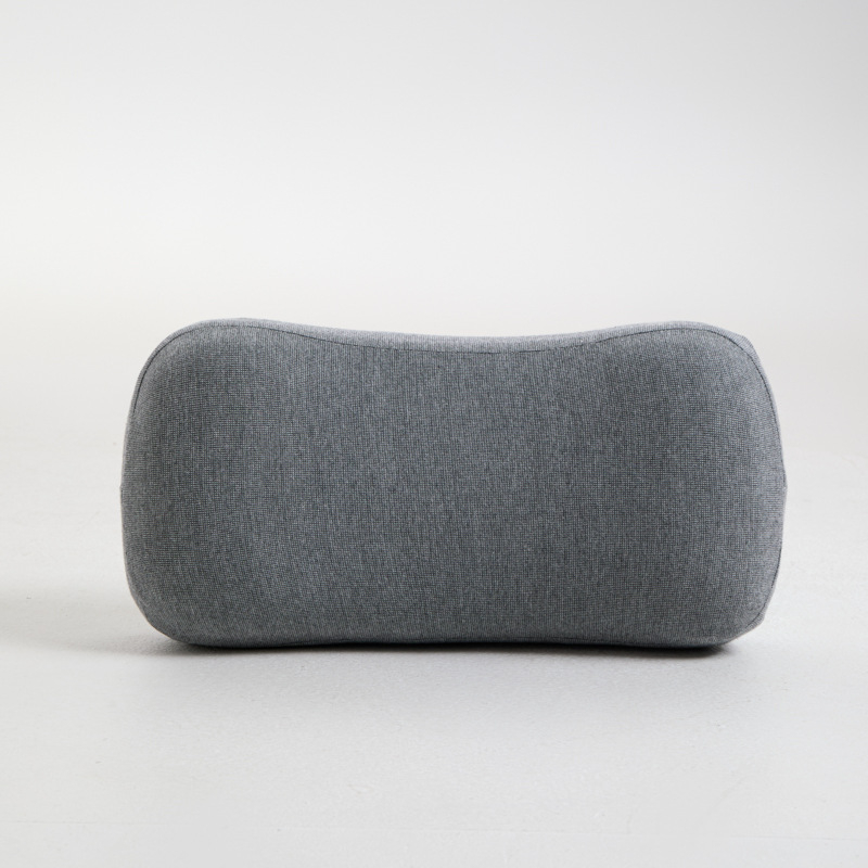 Портативна туристическа възглавничка за шия за къмпинг и офис (паметна пяна, памучно-вискозна тъкан, полиуретанов пълнеж, овална форма, двойно използване – мек/твърд)