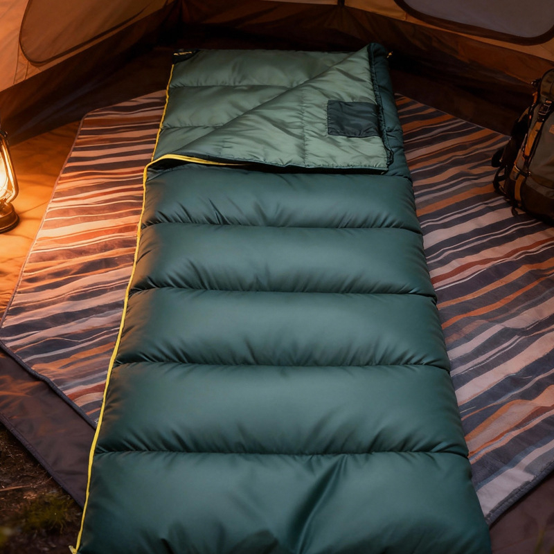 Felnőtt számára boríték-stílusú hálózsák – hordozható egy személyes kemping alvózsák, töltet 100 g/m², bélés 210 poliészter, vízálló 290 poliészter anyag, súly 720 g