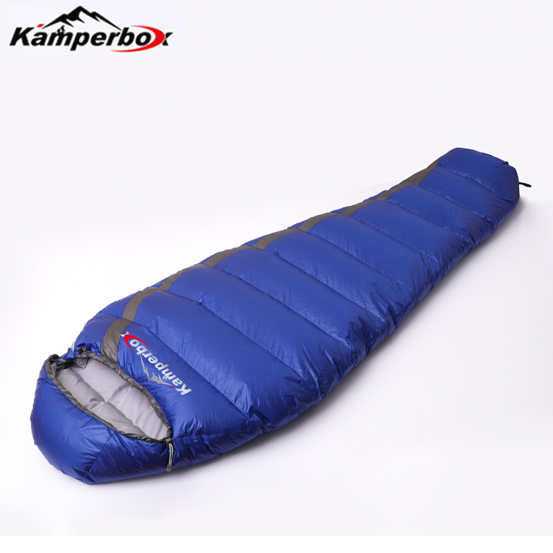 Camperbox spavaći vreća u stilu mumije, punjena guščjim perjem, najlonska tkanina, poliester podstava, Cozy 300