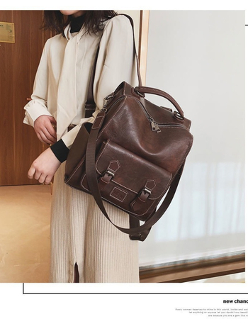 PU női hátizsák, Spring 2024, zárás: zipzár, belső zseb ID-kártyával és zipzáras rekesz, belső elválasztók, nagy kapacitású utazáshoz