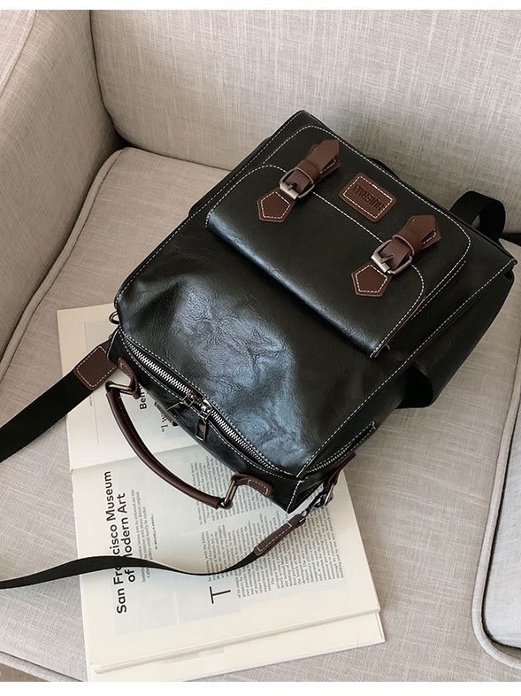 PU női hátizsák, Spring 2024, zárás: zipzár, belső zseb ID-kártyával és zipzáras rekesz, belső elválasztók, nagy kapacitású utazáshoz