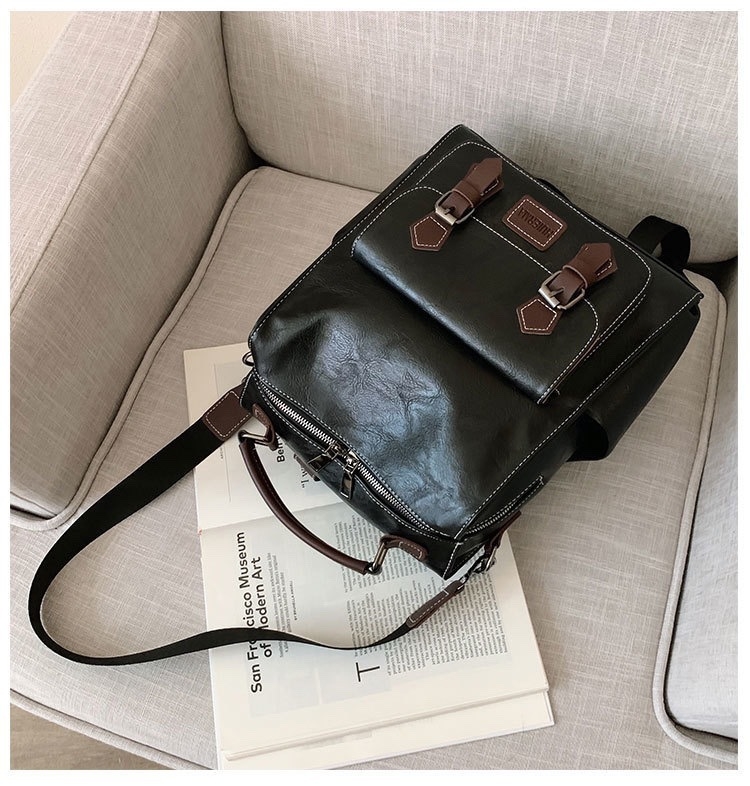 PU női hátizsák, Spring 2024, zárás: zipzár, belső zseb ID-kártyával és zipzáras rekesz, belső elválasztók, nagy kapacitású utazáshoz