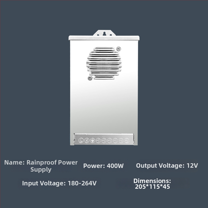 Park Sen vodootporno napajanje pretvarač, izlaz 12V 400W, ulaz 24V, IP45 zaštita, učinkovitost 90%
