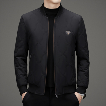 Férfi baseball galléros bélelt dzseki, külső anyag nylon 85%, töltet poliészter, bélés poliészter, cipzáras záródás