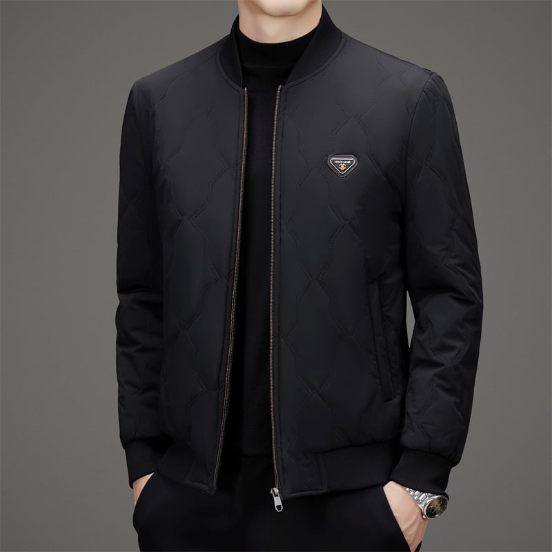 Férfi baseball galléros bélelt dzseki, külső anyag nylon 85%, töltet poliészter, bélés poliészter, cipzáras záródás