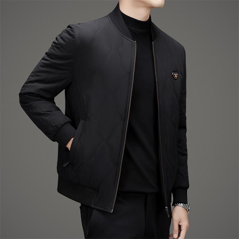 Férfi baseball galléros bélelt dzseki, külső anyag nylon 85%, töltet poliészter, bélés poliészter, cipzáras záródás