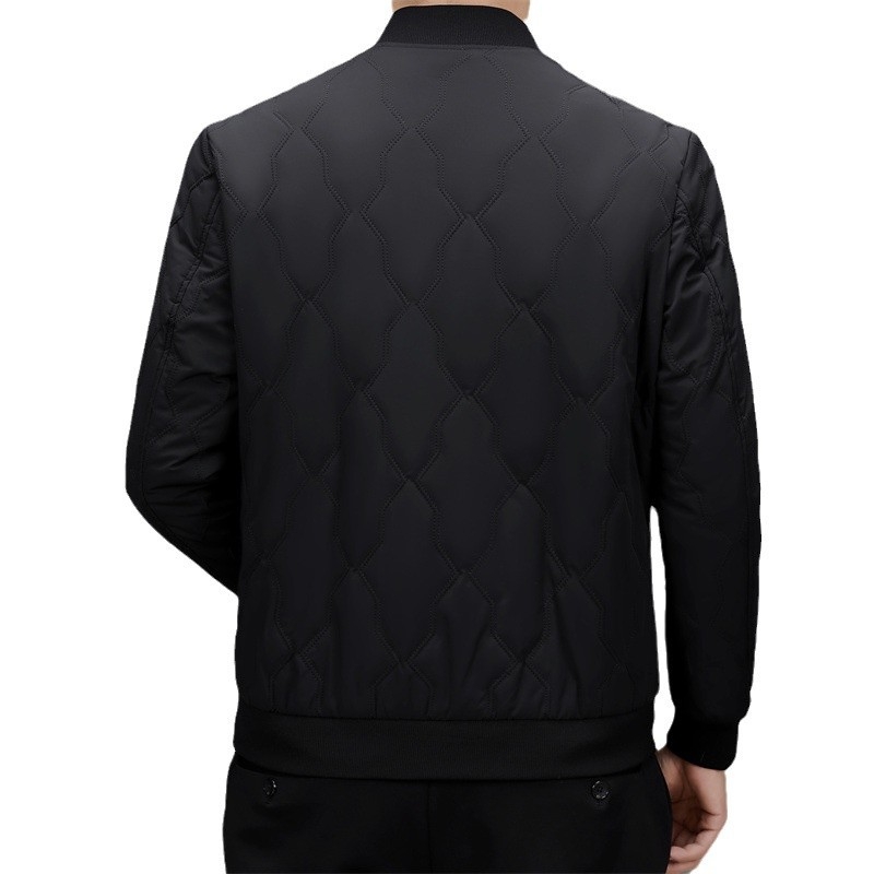 Férfi baseball galléros bélelt dzseki, külső anyag nylon 85%, töltet poliészter, bélés poliészter, cipzáras záródás