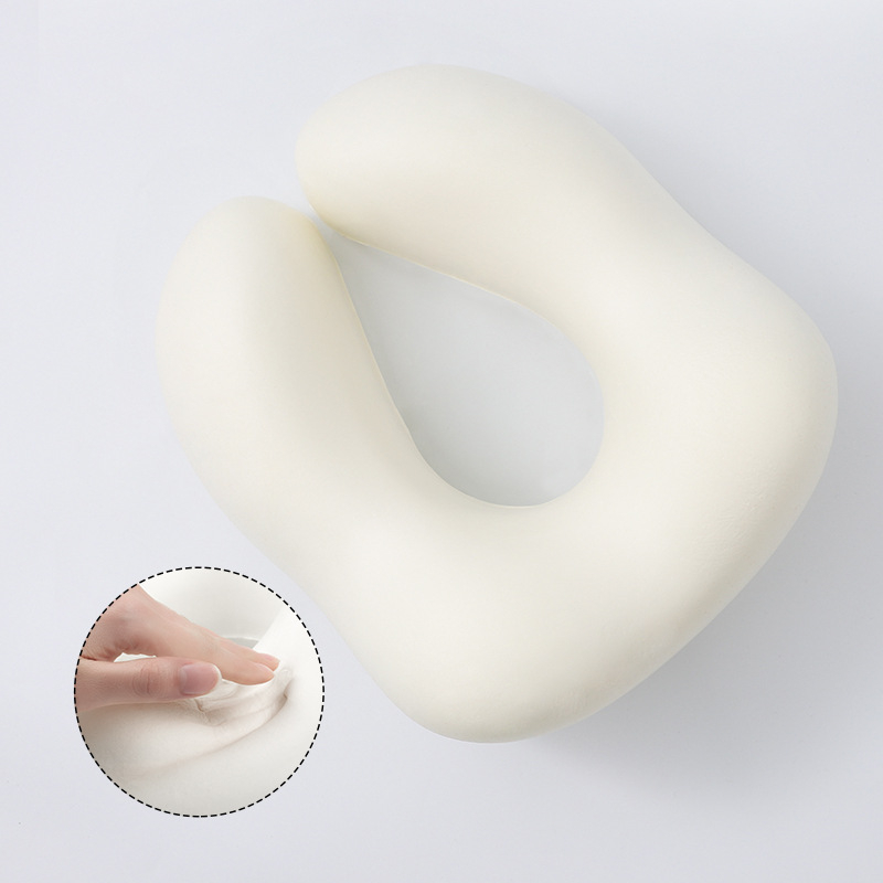 Perne de gât în formă de U pentru călătorii, spumă memory, țesătură moale și elastică, design modern minimalist, pentru adulți