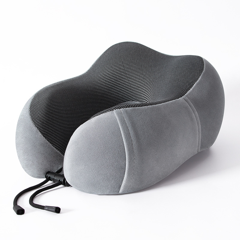 Perne de gât în formă de U pentru călătorii, spumă memory, țesătură moale și elastică, design modern minimalist, pentru adulți
