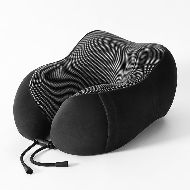 Perne de gât în formă de U pentru călătorii, spumă memory, țesătură moale și elastică, design modern minimalist, pentru adulți