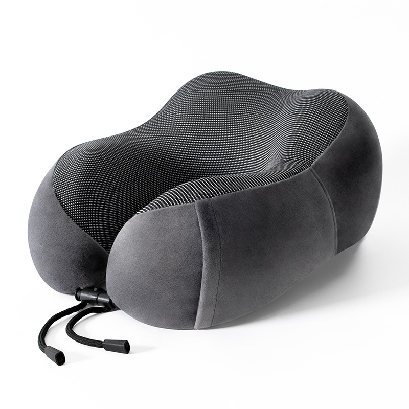 Perne de gât în formă de U pentru călătorii, spumă memory, țesătură moale și elastică, design modern minimalist, pentru adulți