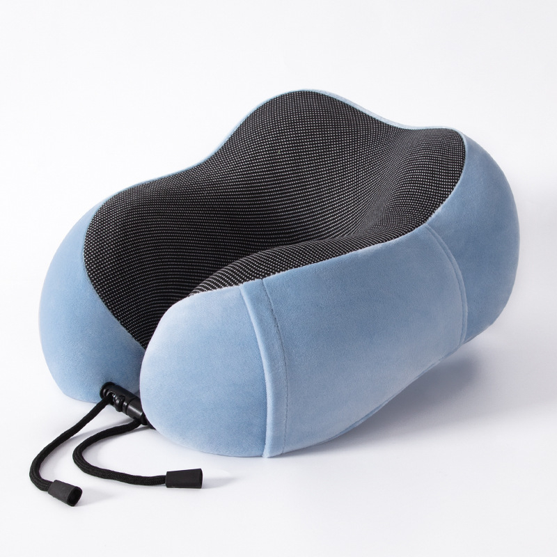 Perne de gât în formă de U pentru călătorii, spumă memory, țesătură moale și elastică, design modern minimalist, pentru adulți