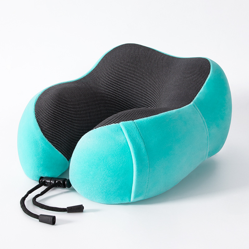 Perne de gât în formă de U pentru călătorii, spumă memory, țesătură moale și elastică, design modern minimalist, pentru adulți