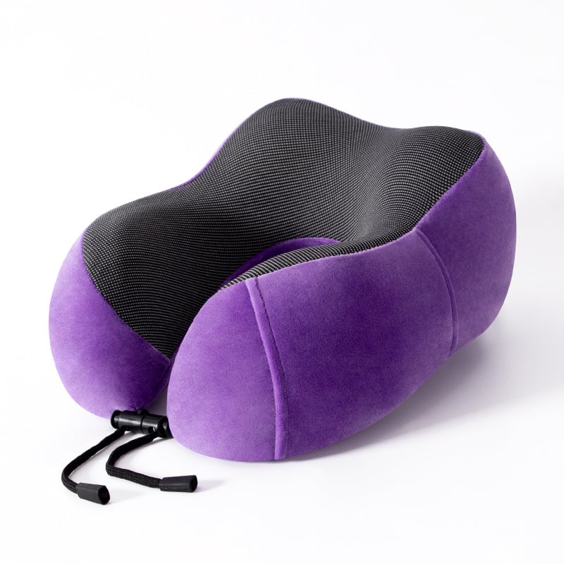 Perne de gât în formă de U pentru călătorii, spumă memory, țesătură moale și elastică, design modern minimalist, pentru adulți