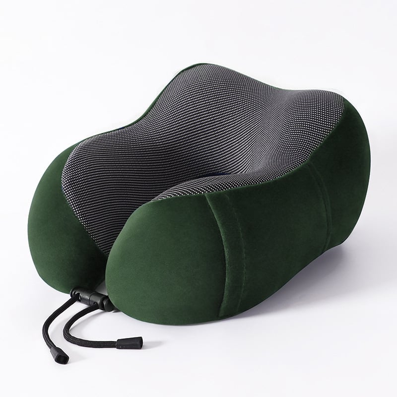 Perne de gât în formă de U pentru călătorii, spumă memory, țesătură moale și elastică, design modern minimalist, pentru adulți