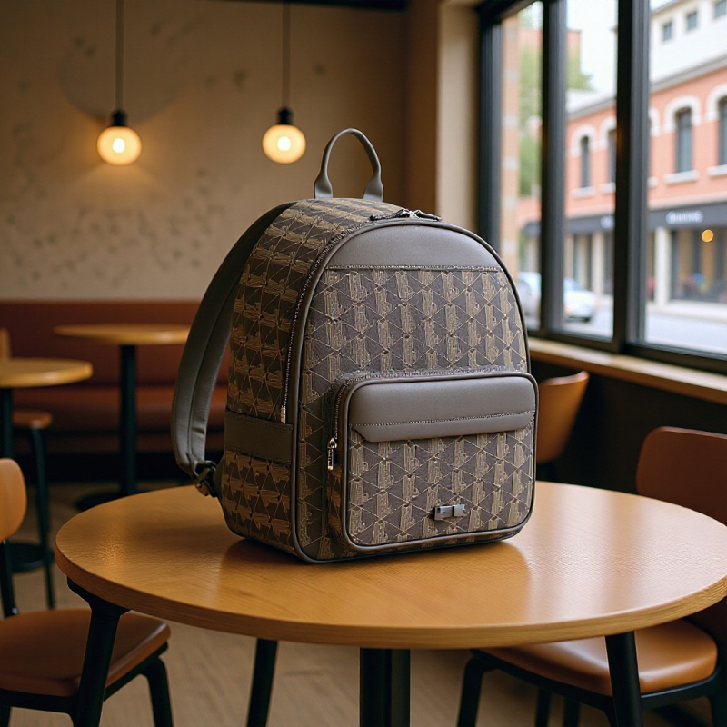 Unisex retro poslovni ruksak s proširivim kapacitetom 20-35 L, za 14-inčni laptop, PU materijal, karirani uzorak, poliester podstava, naramenice s zračnim jastučićem