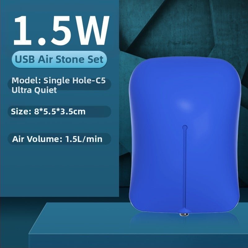 Портативна кислородна помпа с литиева батерия, безшумна, AC/DC захранване, за открит риболов