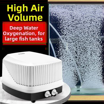Диафрагмена аквариумна помпа за кислород, висок въздушен поток, тихо функциониране (≤35 dB), регулируема скорост, AC захранване, тегло 1,5 кг, OEM/ODM поддръжка, лиценз за частна марка