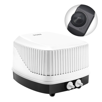 Диафрагмена аквариумна помпа за кислород, висок въздушен поток, тихо функциониране (≤35 dB), регулируема скорост, AC захранване, тегло 1,5 кг, OEM/ODM поддръжка, лиценз за частна марка