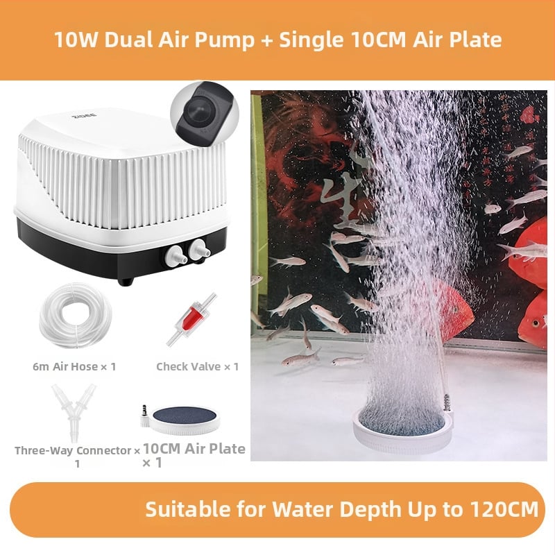 Диафрагмена аквариумна помпа за кислород, висок въздушен поток, тихо функциониране (≤35 dB), регулируема скорост, AC захранване, тегло 1,5 кг, OEM/ODM поддръжка, лиценз за частна марка